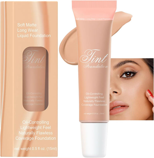 BB Cream Liquid Foundation, Natural Look Even Skin Tone Color Correcting, Full Coverage Moisturizing Concealer Makeup Base, Anti-Redness Smoothing Waterproof and Blendable