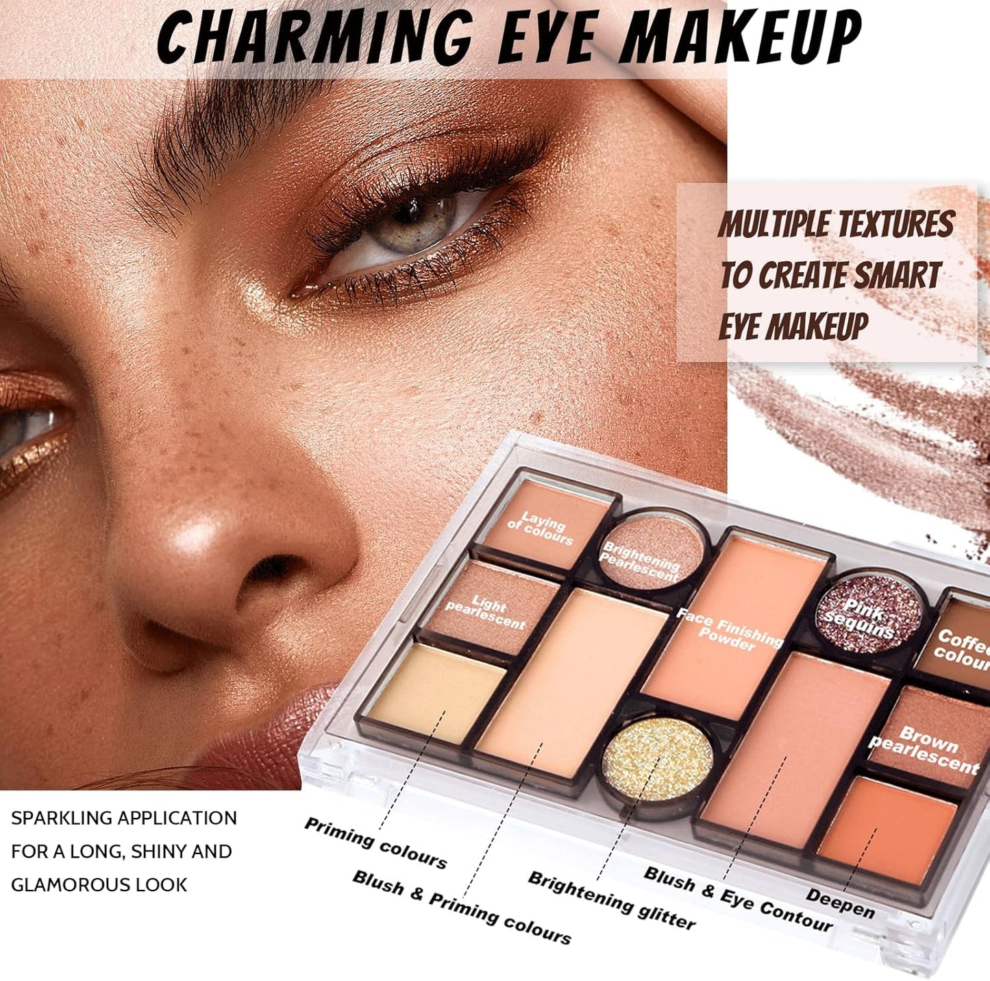 All in One Makeup Kit Full Kit Makeup Set & Portable Travel, Eyeshadow Palette Face Primer Foundation Make up Concealer Eyeliner Stamp Mascara 5Color Lipstick, Face Make-Up Gift Set