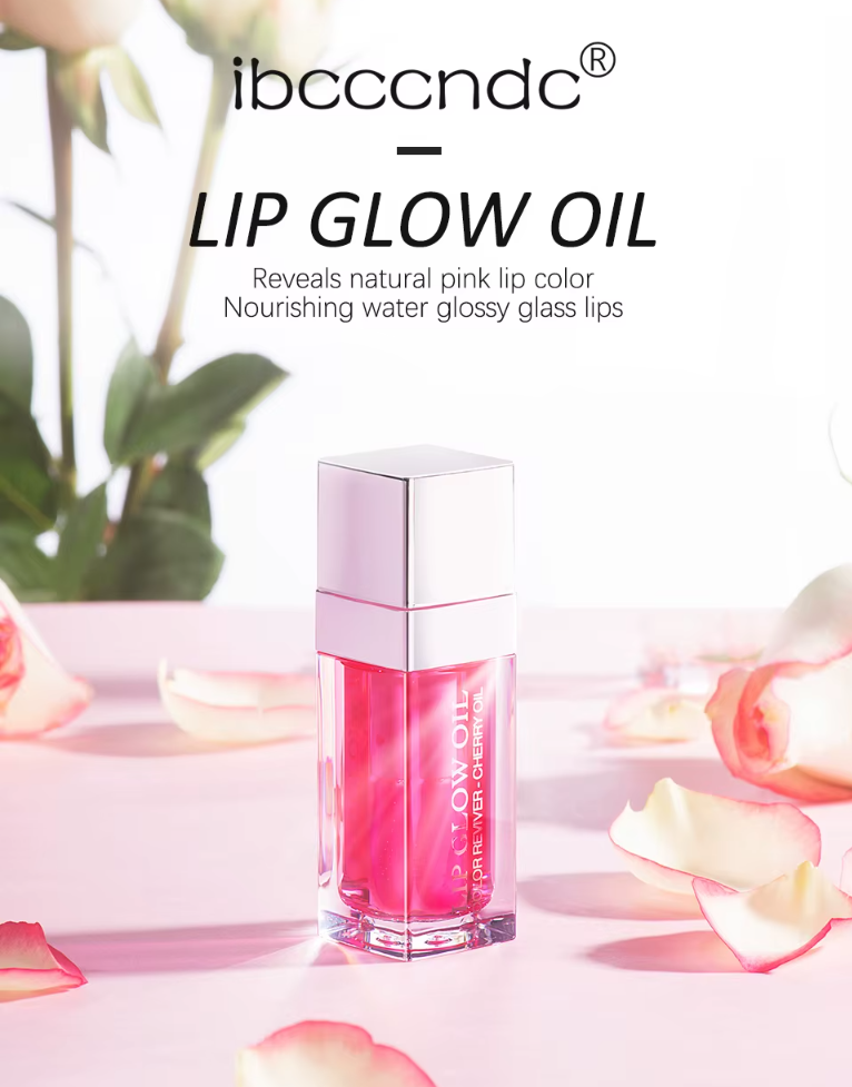 Hydrating Lip Oil Gloss – Moisturizing, Plumping & Tinted Lip Balm with Cherry Oil (6ml