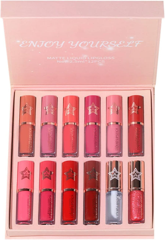 Lip Gloss in Bulk for 2.5Ml X 12 Shades Set Lipstick for Beautiful and Long Lasting Makeup Non Sticky and Non Fading Moisturizing Lip and Cheek Tint Makeup Forever Lip Liner