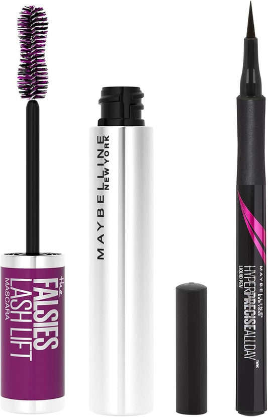 New York the Ultimate Eye Sculpt Bundle, Includes False Lash Effect Mascara, the Falsies Lash Lift in Black & Hyper Precise All Day Brush Tip Liquid Eyeliner in Black