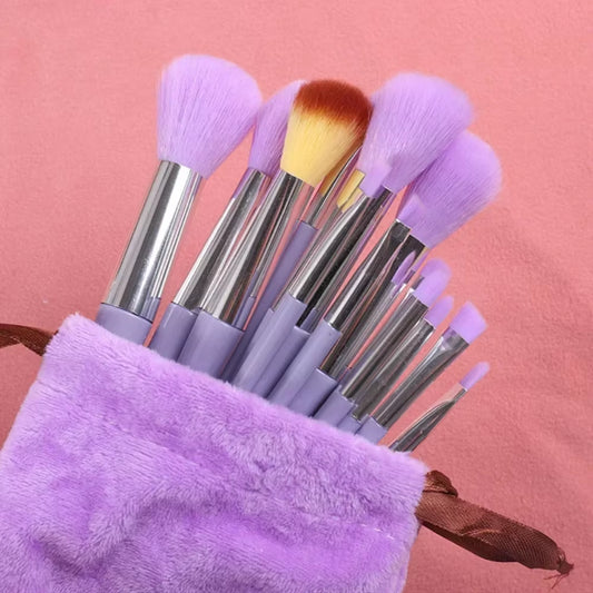 13 PCS Makeup Brushes Set Eye Shadow Foundation Women Cosmetic Brush Eyeshadow Blush Beauty Soft Make up Tools Bag