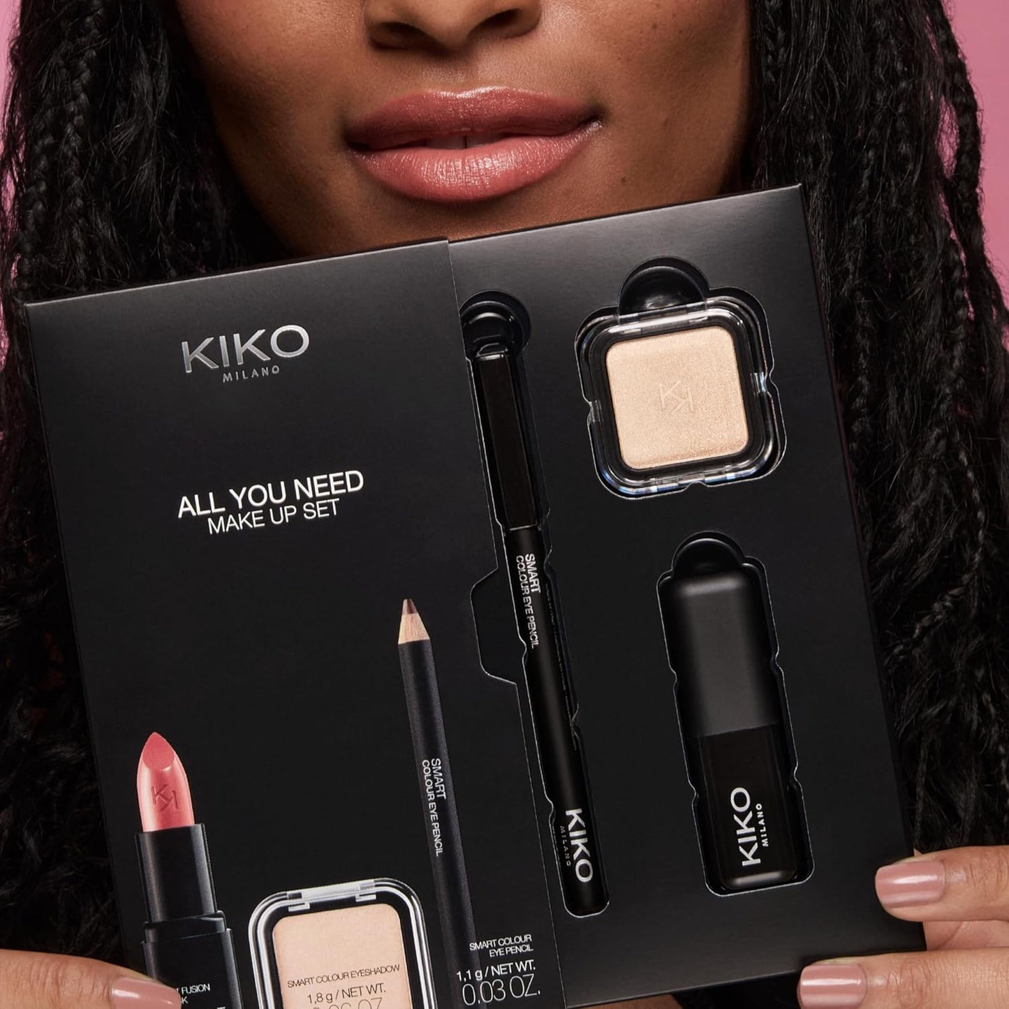 All You Need Make up Set, Make-Up Kit Containing: Lipstick, Eyeshadow and Eye Pencil